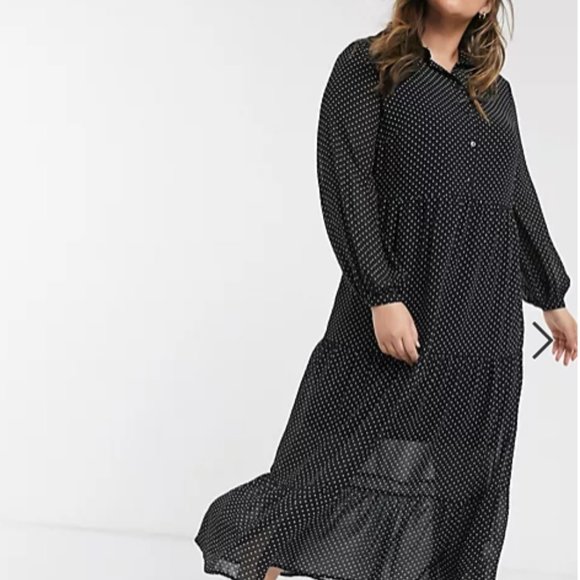 NEW LOOK Long Sleeve Tiered Dress - Picture 3 of 5